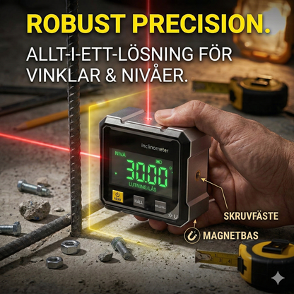 RAK Precision: Digital Vinkelmätare med Dubbel Laser & Magnetfäste
