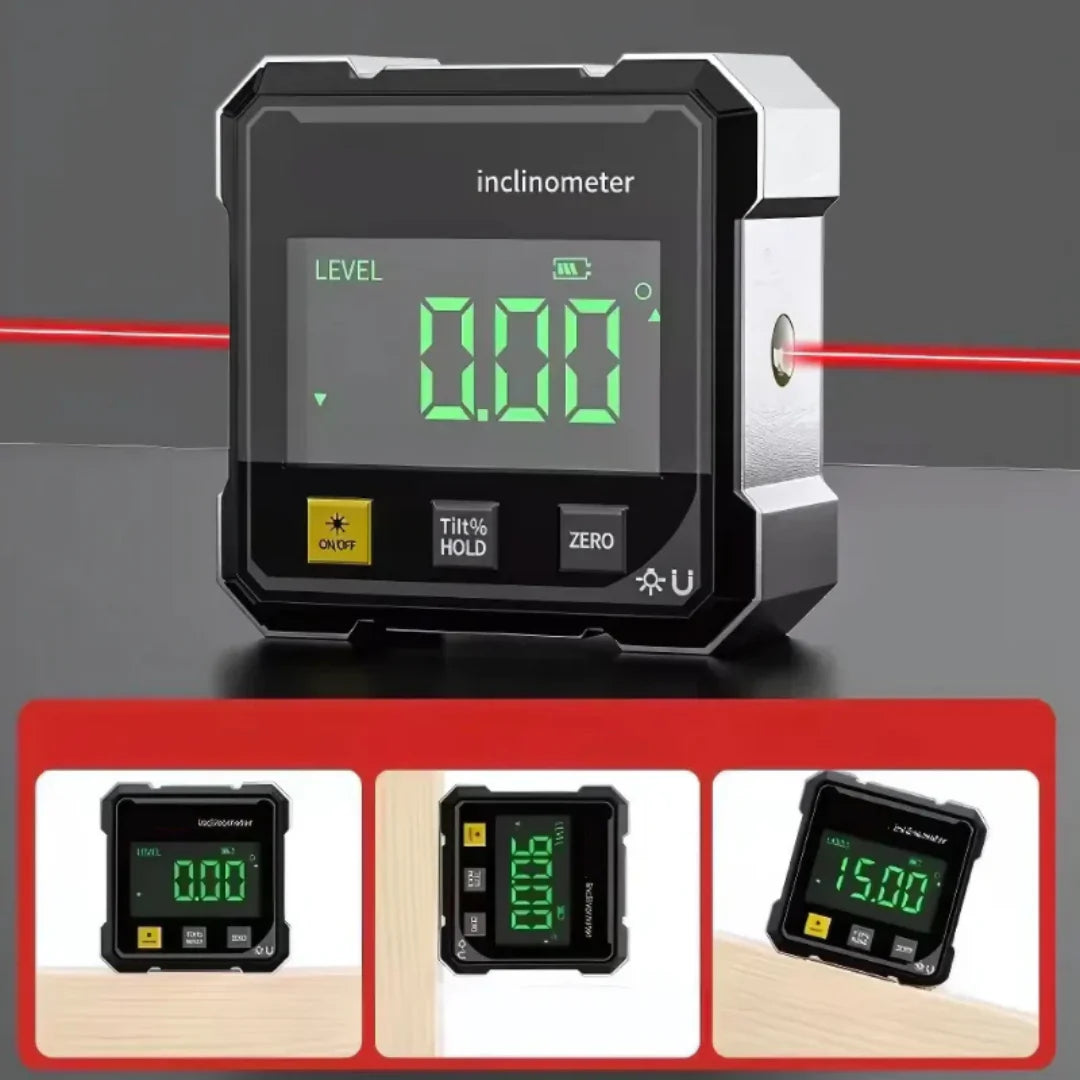 RAK Precision: Digital Vinkelmätare med Dubbel Laser & Magnetfäste