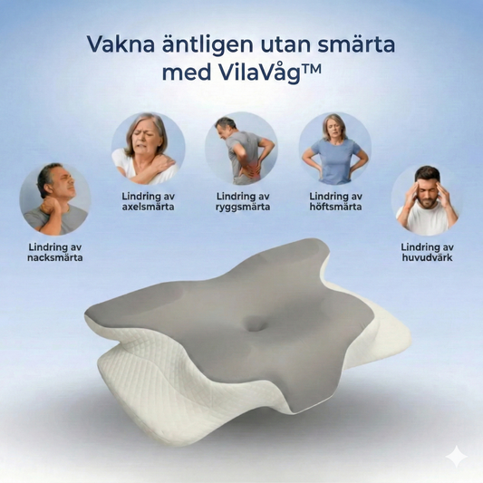 VilaVåg™ Ergonomisk Nackkudde (+ Gratis Extra Örngott & E-bok)