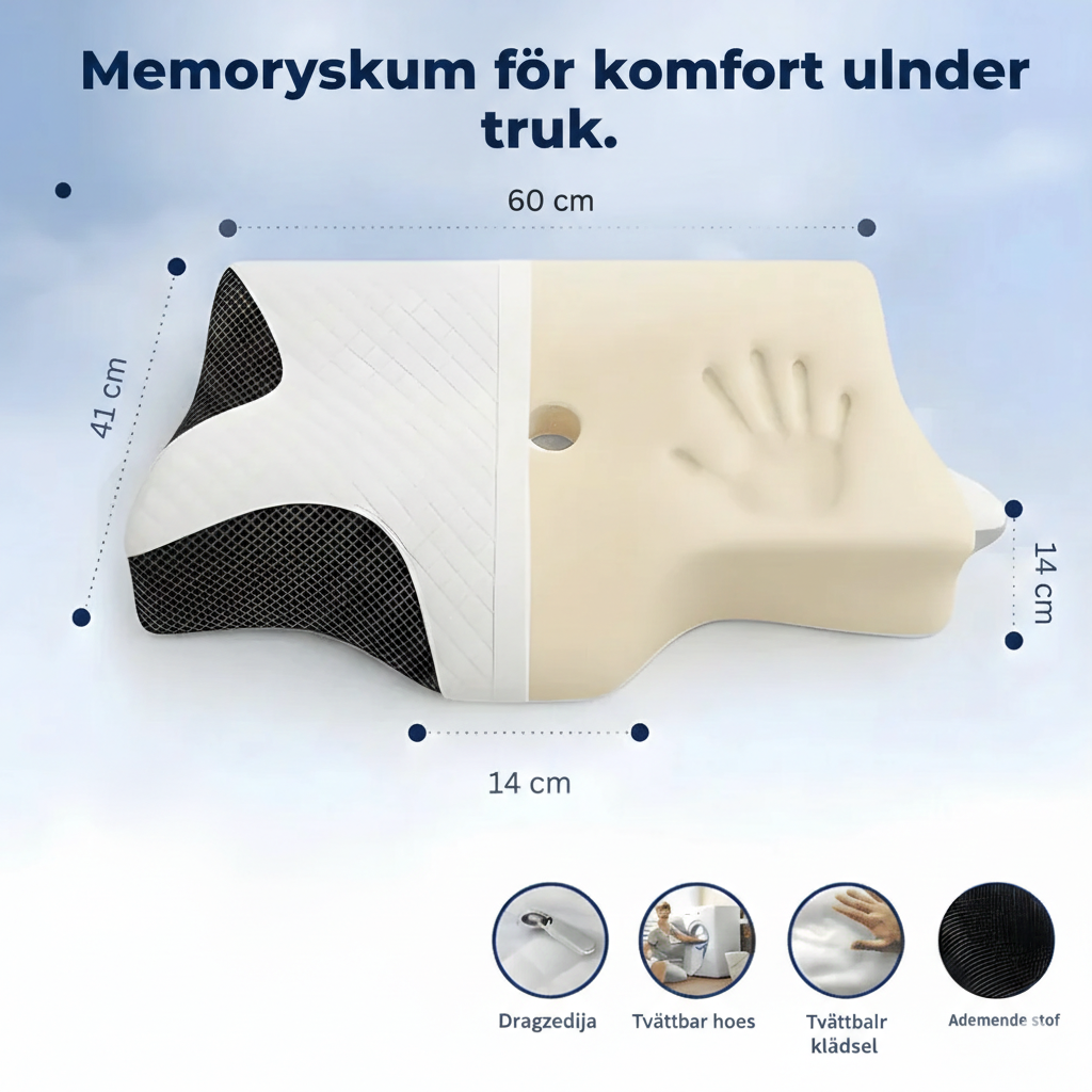 VilaVåg™ Ergonomisk Nackkudde (+ Gratis Extra Örngott & E-bok)